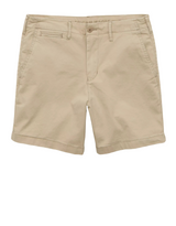 American Eagle Mens AE 7" Flex Khaki Shorts