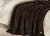 UGG Jennis Throw Blanket - Burnt Cedar Tipped W/ Oyster