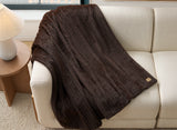 UGG Jennis Throw Blanket - Burnt Cedar Tipped W/ Oyster