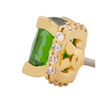 Kate Spade Little Luxuries Green 6mm Square Stud Earrings