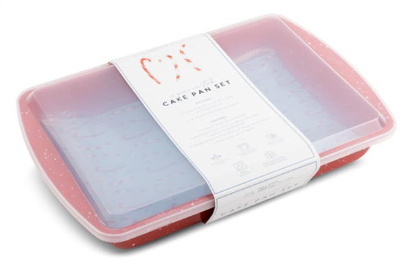 Core Kitchen Cake Pan Set with Lid & Candy Cane Parchment Sheets