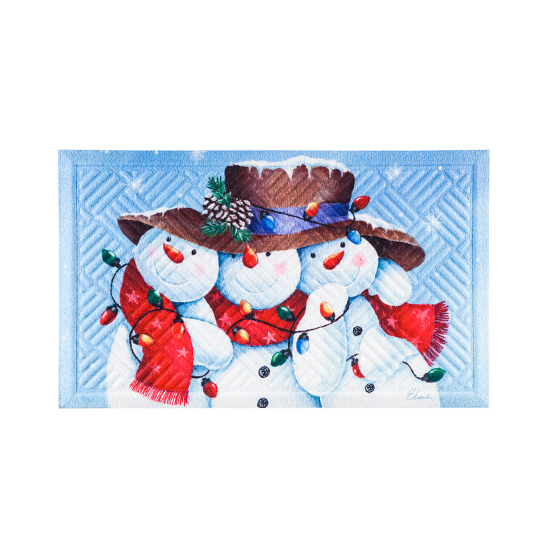Evergreen Snowman Friends Trio Embossed Flood Mat