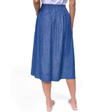 Nautica Womens Chambray Midi Skirt