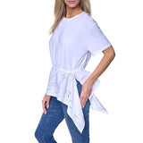 Nautica Womens Solid V-Neck Short Sleeve T-Shirt