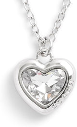 Coach Stone Heart Pendant Necklace - Silver-Plated