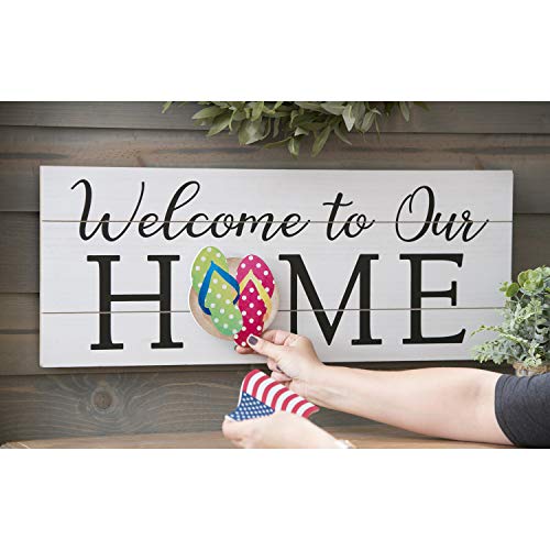 Evergreen Welcome To Our Home Wood Sign