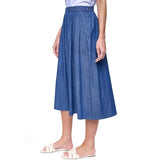 Nautica Womens Chambray Midi Skirt