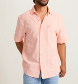Tommy Bahama Mens Nova Wave Cotton-Blend Short-Sleeve Shirt