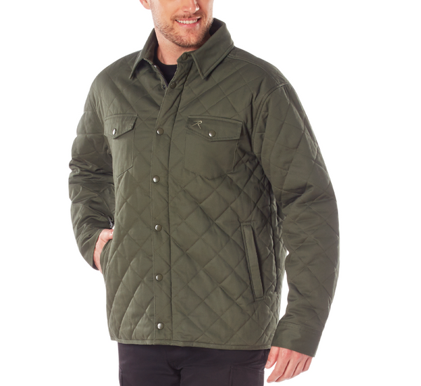 Rothco Mens Diamond Quilted Cotton Jacket - Size 2XL