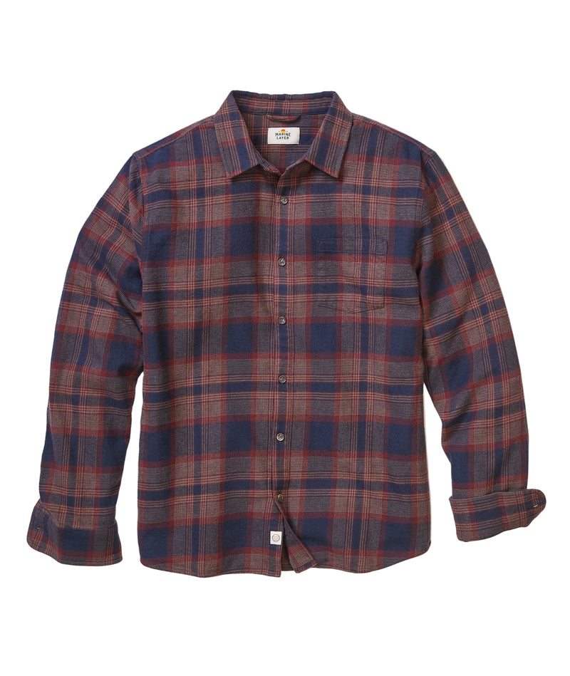 Marine Layer Mens Tahoe Flannel Long Sleeve Shirt
