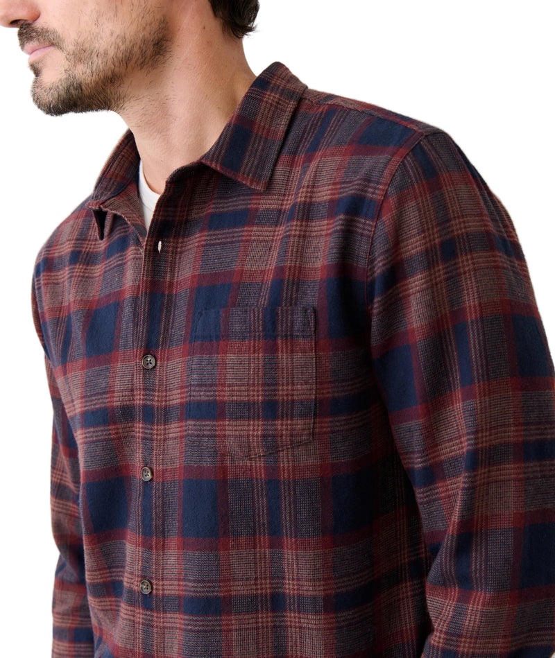 Marine Layer Mens Tahoe Flannel Long Sleeve Shirt