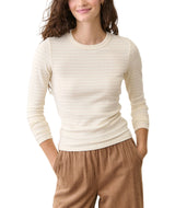 Marine Layer Womens Lexi Rib Sun-In Crew Long Sleeve T-Shirt