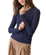 Marine Layer Womens Lexi Rib Sun-In Crew Long Sleeve T-Shirt