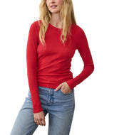 Marine Layer Womens Lexi Rib Sun-In Crew Long Sleeve T-Shirt