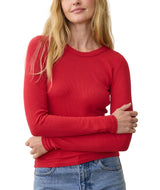 Marine Layer Womens Lexi Rib Sun-In Crew Long Sleeve T-Shirt