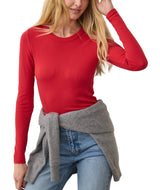 Marine Layer Womens Lexi Rib Sun-In Crew Long Sleeve T-Shirt