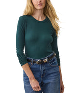 Marine Layer Womens Lexi Rib Sun-In Crew Long Sleeve T-Shirt