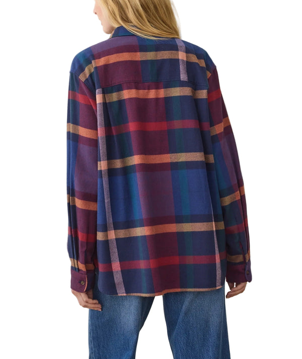 Marine Layer Womens Jane Relaxed Cotton Long Sleeve Shirt