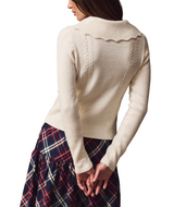 Marine Layer Womens Ivy Cable Knit Polo Sweater