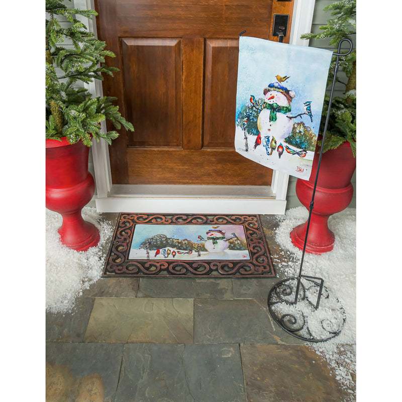 Evergreen Snowman and Songbirds Sassafras Switch Mat
