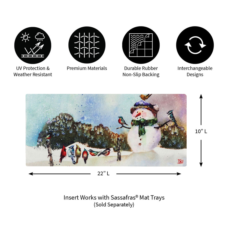 Evergreen Snowman and Songbirds Sassafras Switch Mat