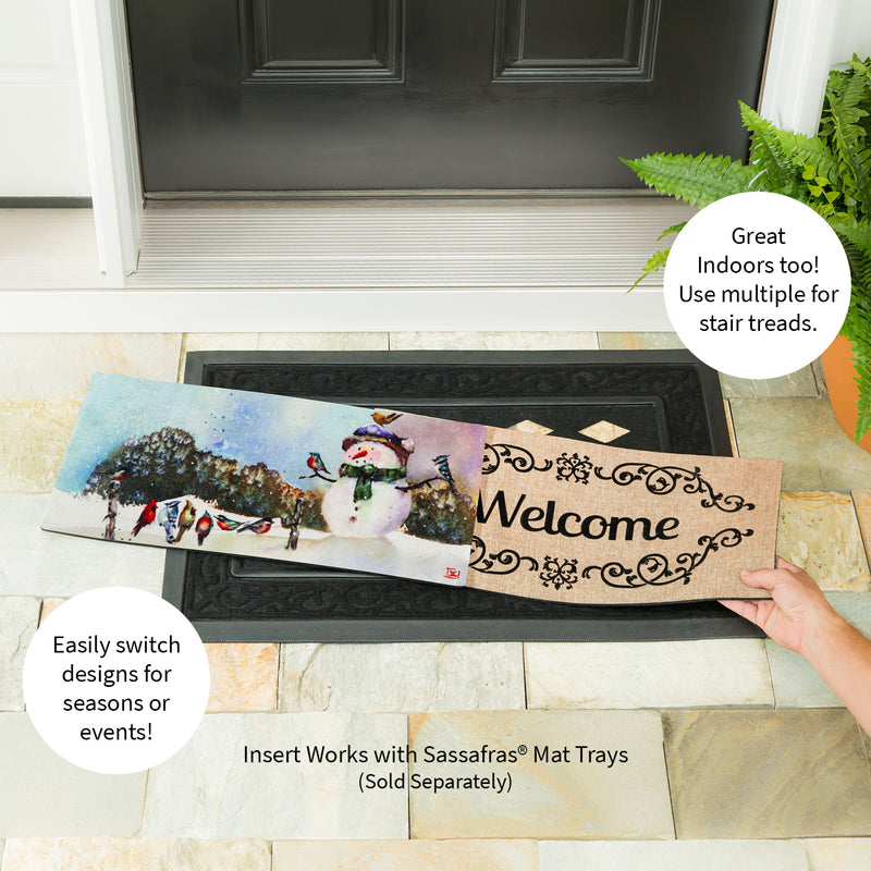 Evergreen Snowman and Songbirds Sassafras Switch Mat