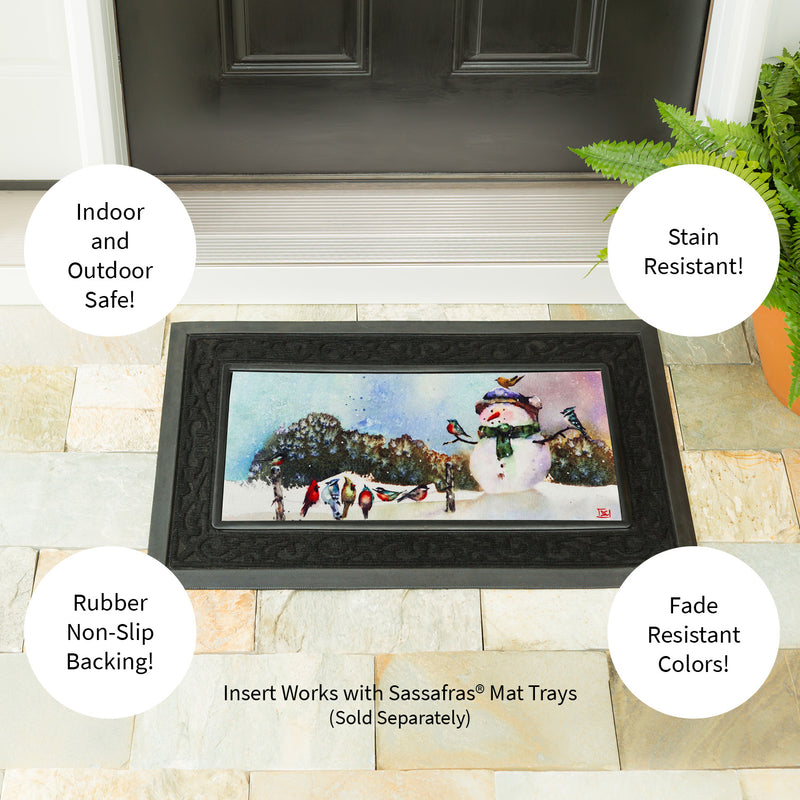 Evergreen Snowman and Songbirds Sassafras Switch Mat