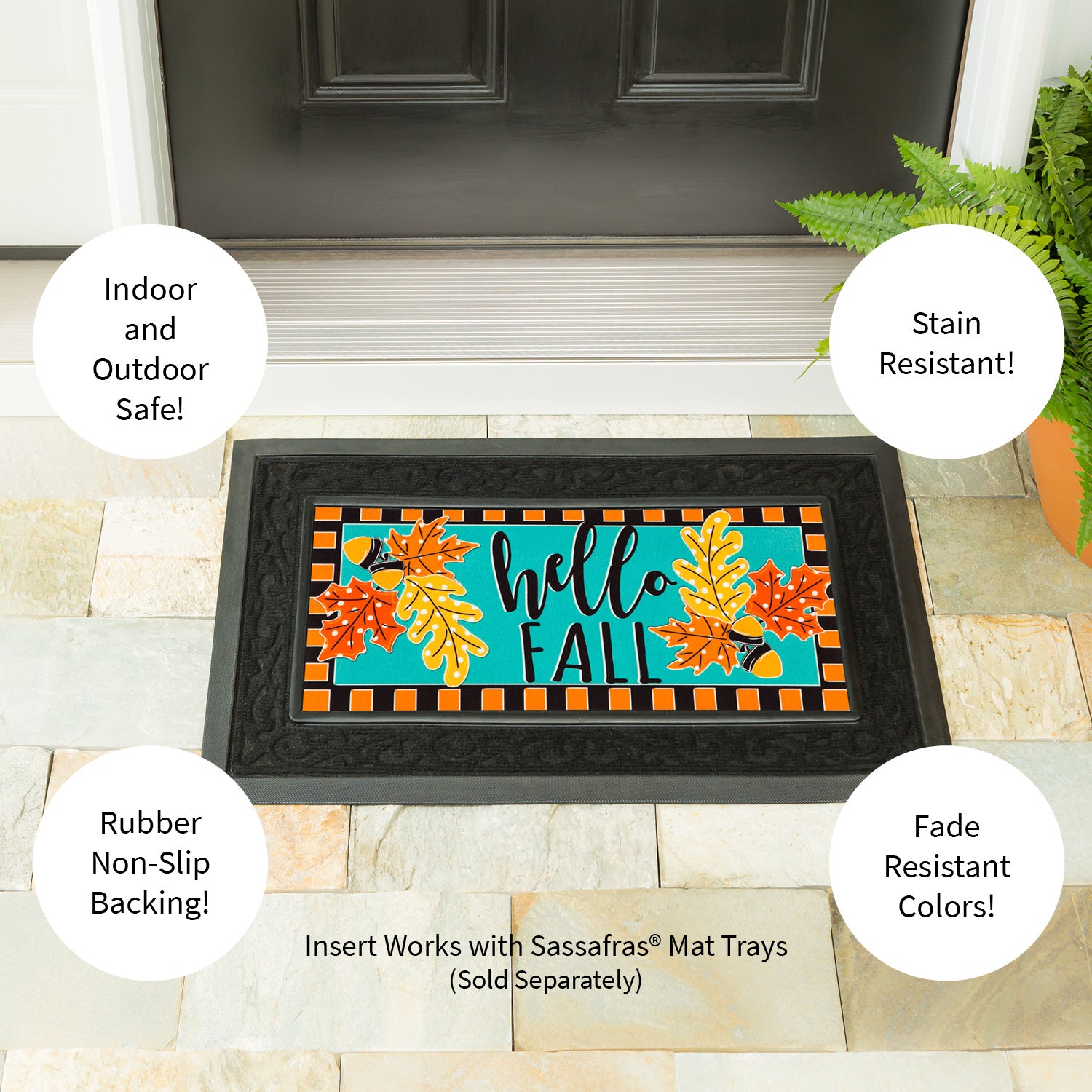 Evergreen Hello Fall Leaves Sassafras Switch Mat