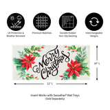 Evergreen Merry Christmas Poinsettias Sassafras Switch Mat