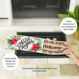 Evergreen Merry Christmas Poinsettias Sassafras Switch Mat