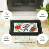 Evergreen Merry Christmas Poinsettias Sassafras Switch Mat