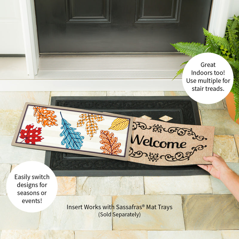 Evergreen Patterned Leaves Sassafras Switch Mat