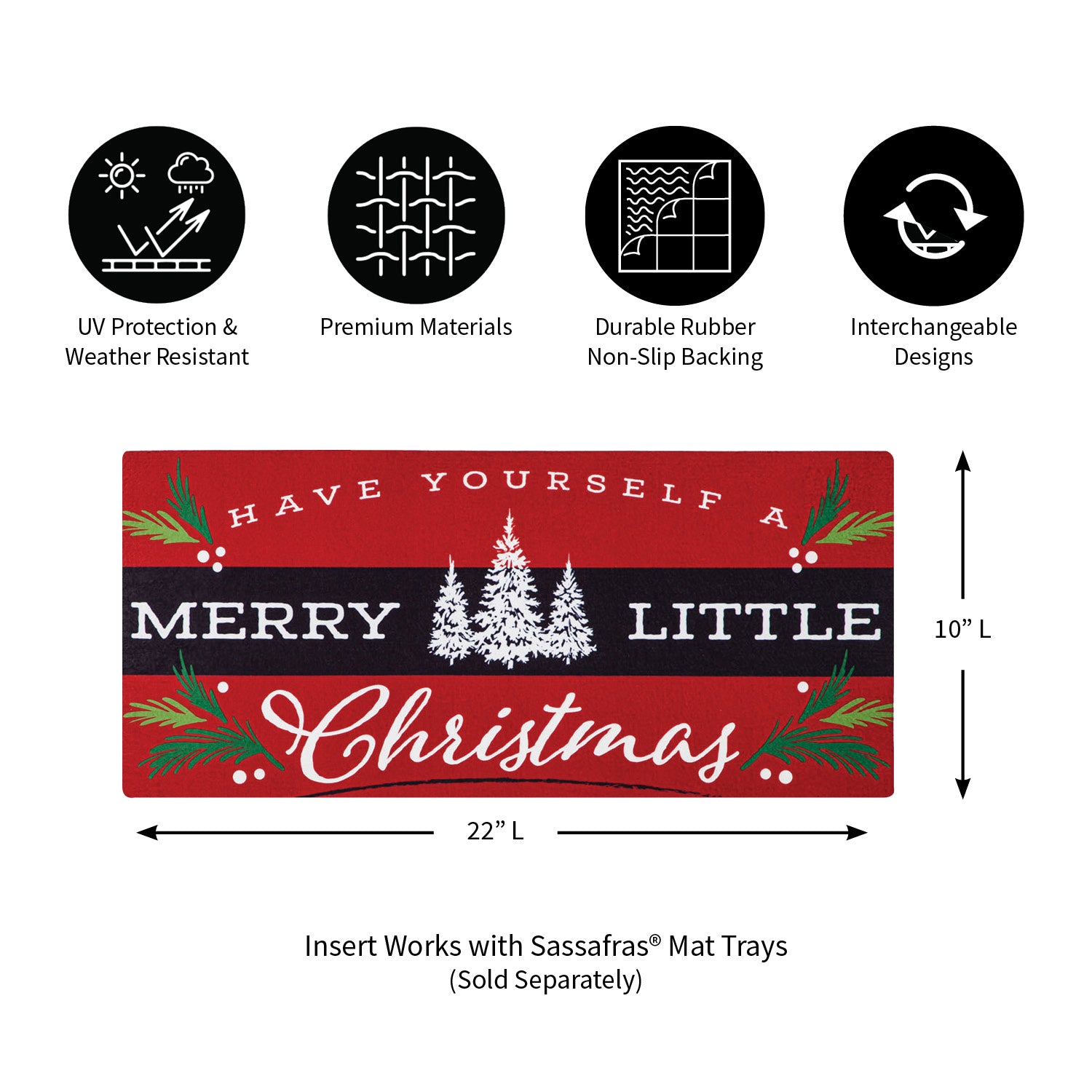 Evergreen Merry Little Christmas Sassafras Switch Mat
