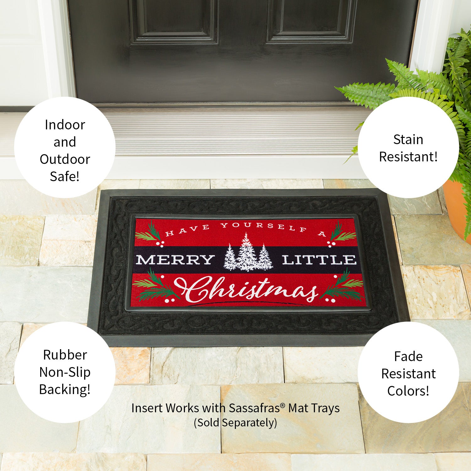 Evergreen Merry Little Christmas Sassafras Switch Mat