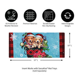 Evergreen Christmas Puppy Bucket Sassafras Switch Mat