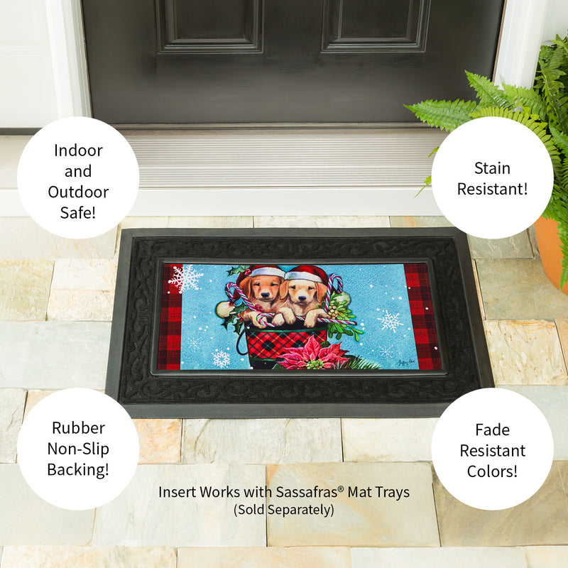 Evergreen Christmas Puppy Bucket Sassafras Switch Mat