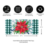 Evergreen Merry and Bright Poinsettia Sassafras Switch Mat