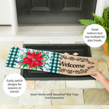 Evergreen Merry and Bright Poinsettia Sassafras Switch Mat