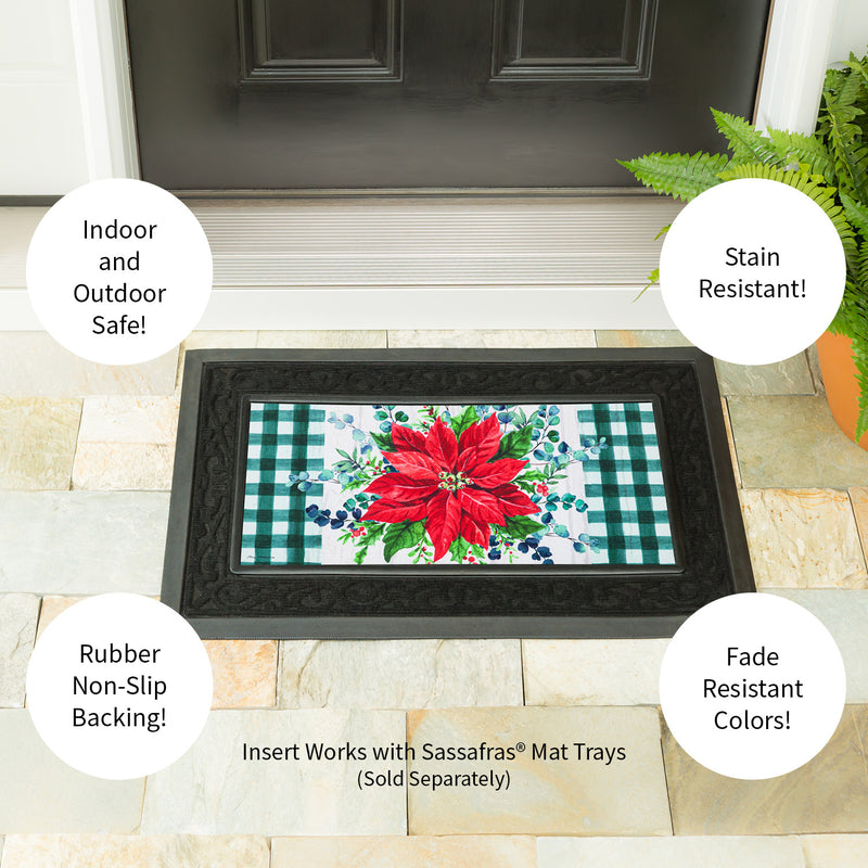 Evergreen Merry and Bright Poinsettia Sassafras Switch Mat