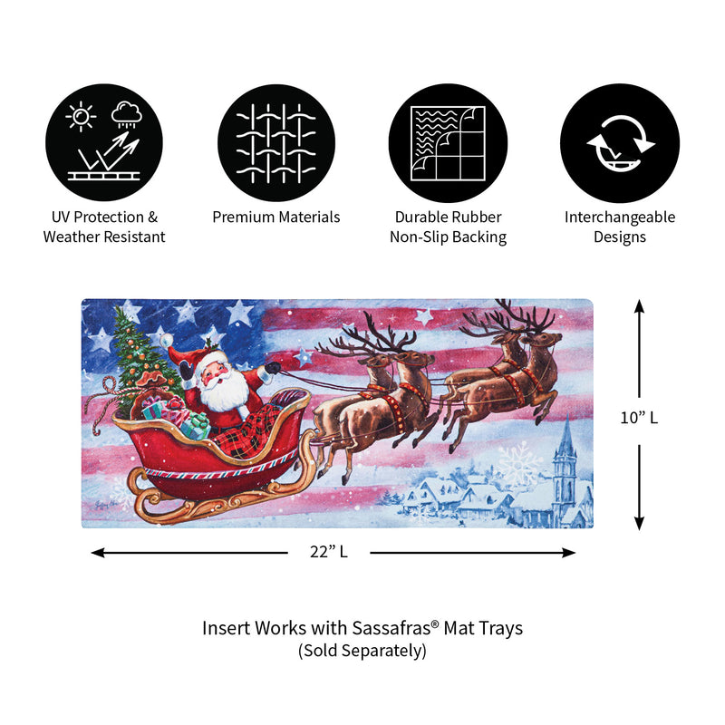 Evergreen Patriotic Santa Sassafras Switch Mat