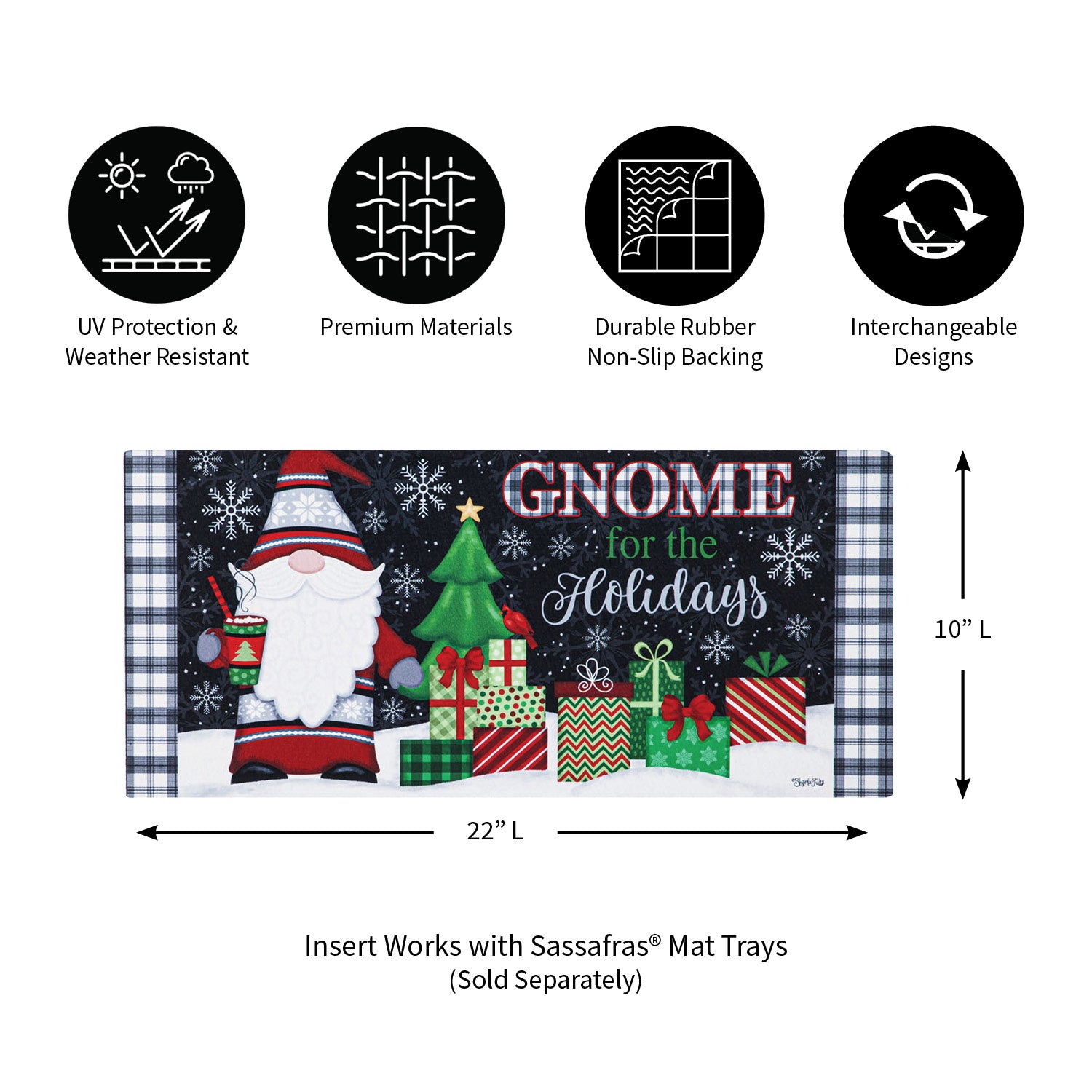 Evergreen Gnome for the Holidays Sassafras Switch Mat