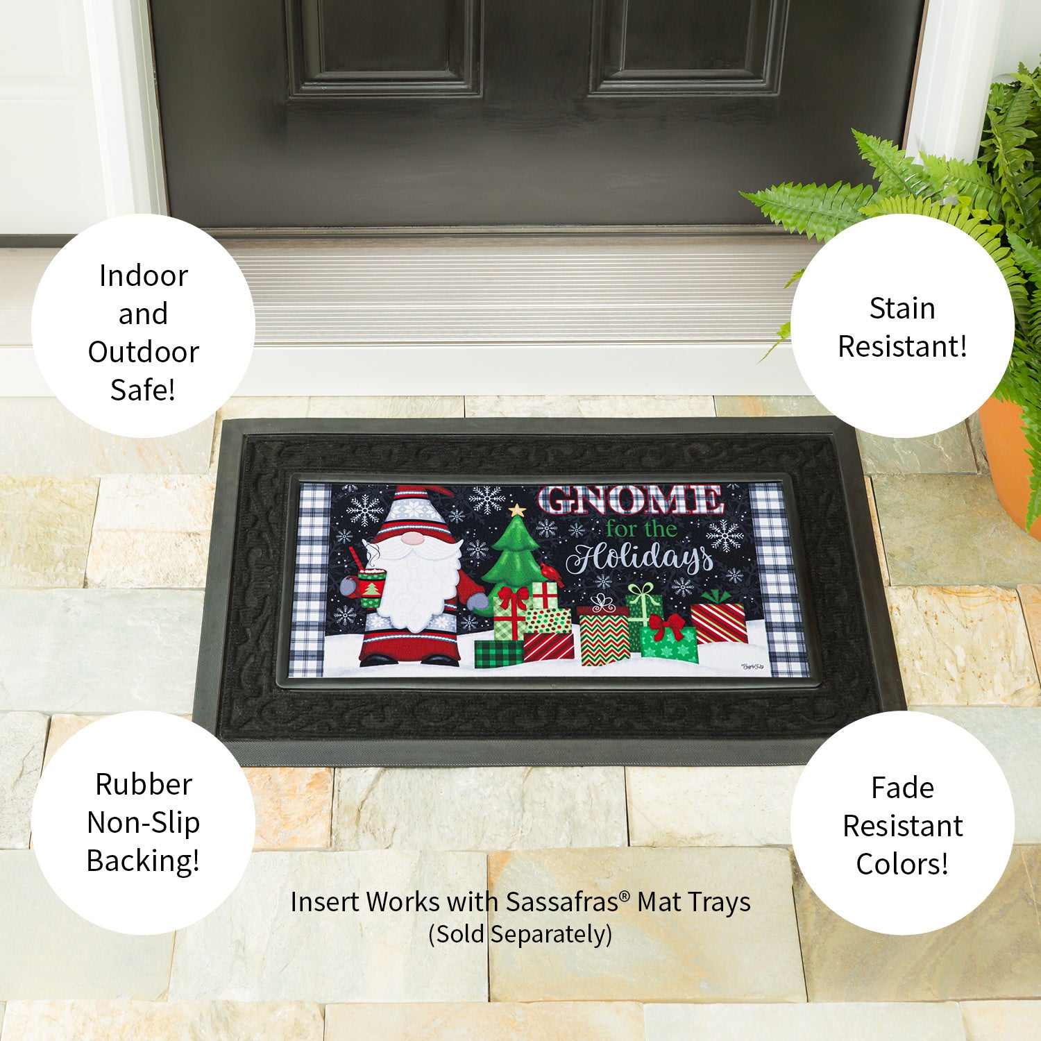 Evergreen Gnome for the Holidays Sassafras Switch Mat