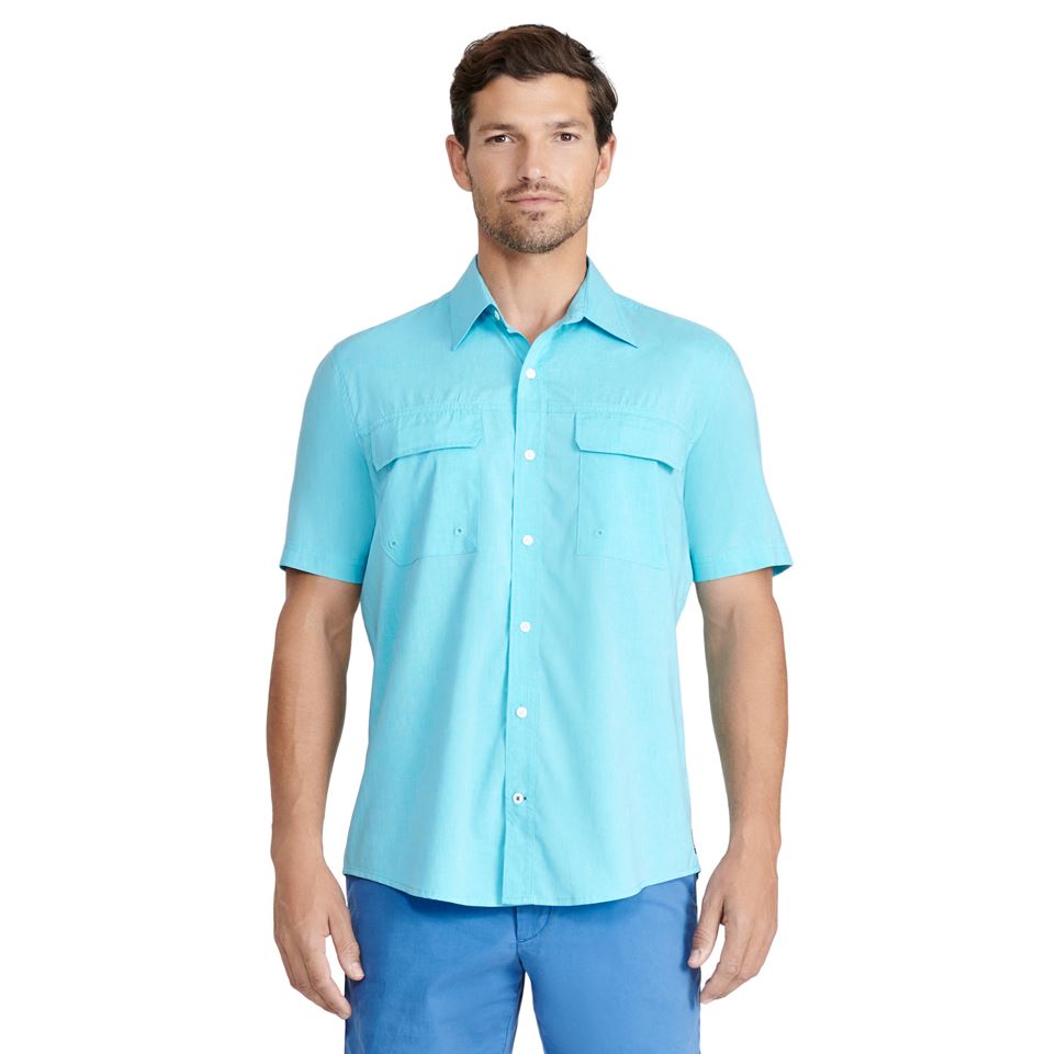 IZOD Mens Surfside Beach Woven Short Sleeve Button Down Shirt – ShopCGX IZOD Mens Surfside Beach Woven Short Sleeve Button Down Shirt – ShopCGX