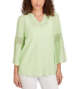 Ruby Rd. Womens Solid Bali Lace Top
