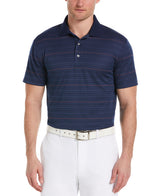 PGA Tour Mens Horizontal Geo Short Sleeve Polo Shirt