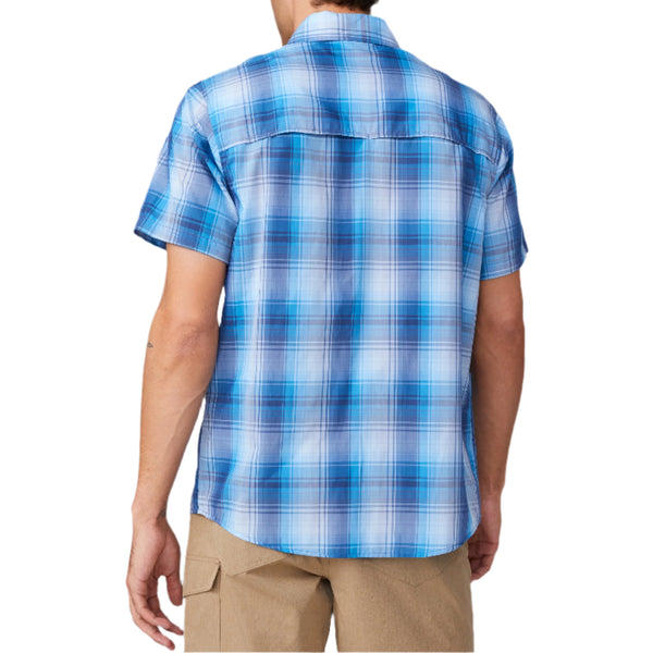 Free Country Mens Excursion Plaid Short Sleeve Shirt