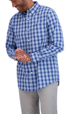 Chaps Mens Poplin Woven Plaid Long Sleeve Shirt