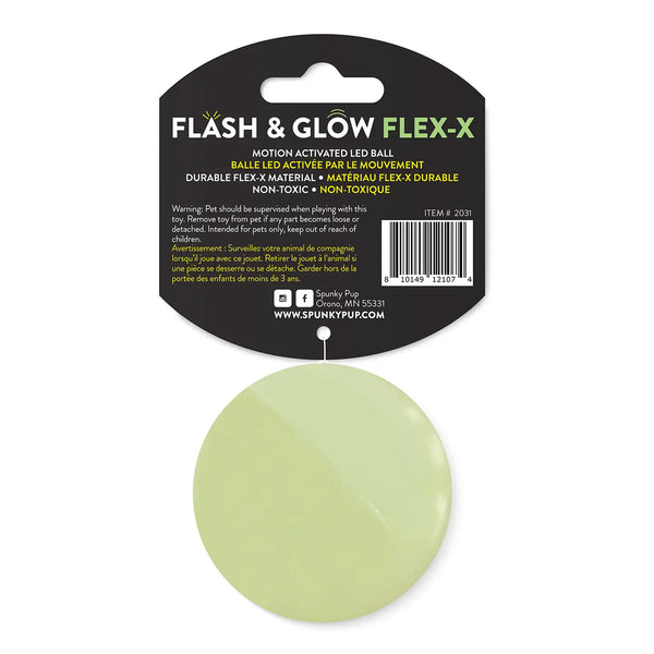 Spunky Pup Flash & Glow Flex LED Flashing Ball Dog Toy