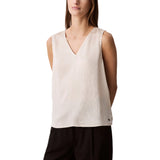 Calvin Klein Womens Plisse V-Neck Tank Top
