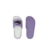 Lacoste Womens Croco Slide Sandals